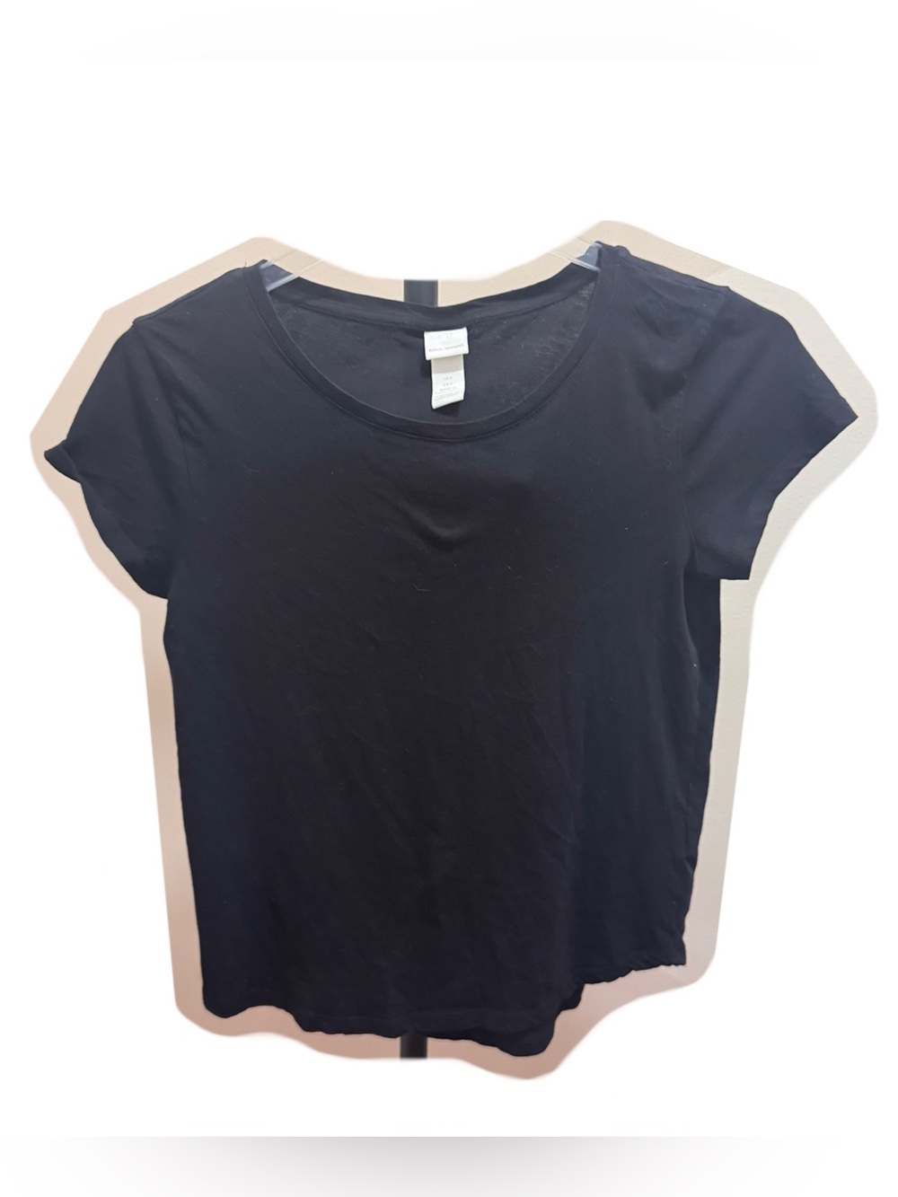 H&M Women's Black Crewneck Short Sleeve Top